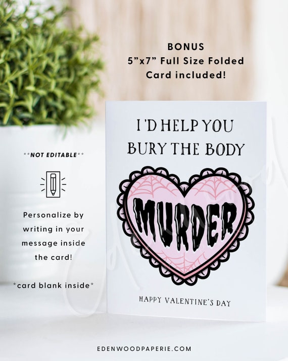 True Crime Junkie - Funny Valentine's Day Greeting Card True Crime Junkie - Funny Valentine's Day Greeting Card