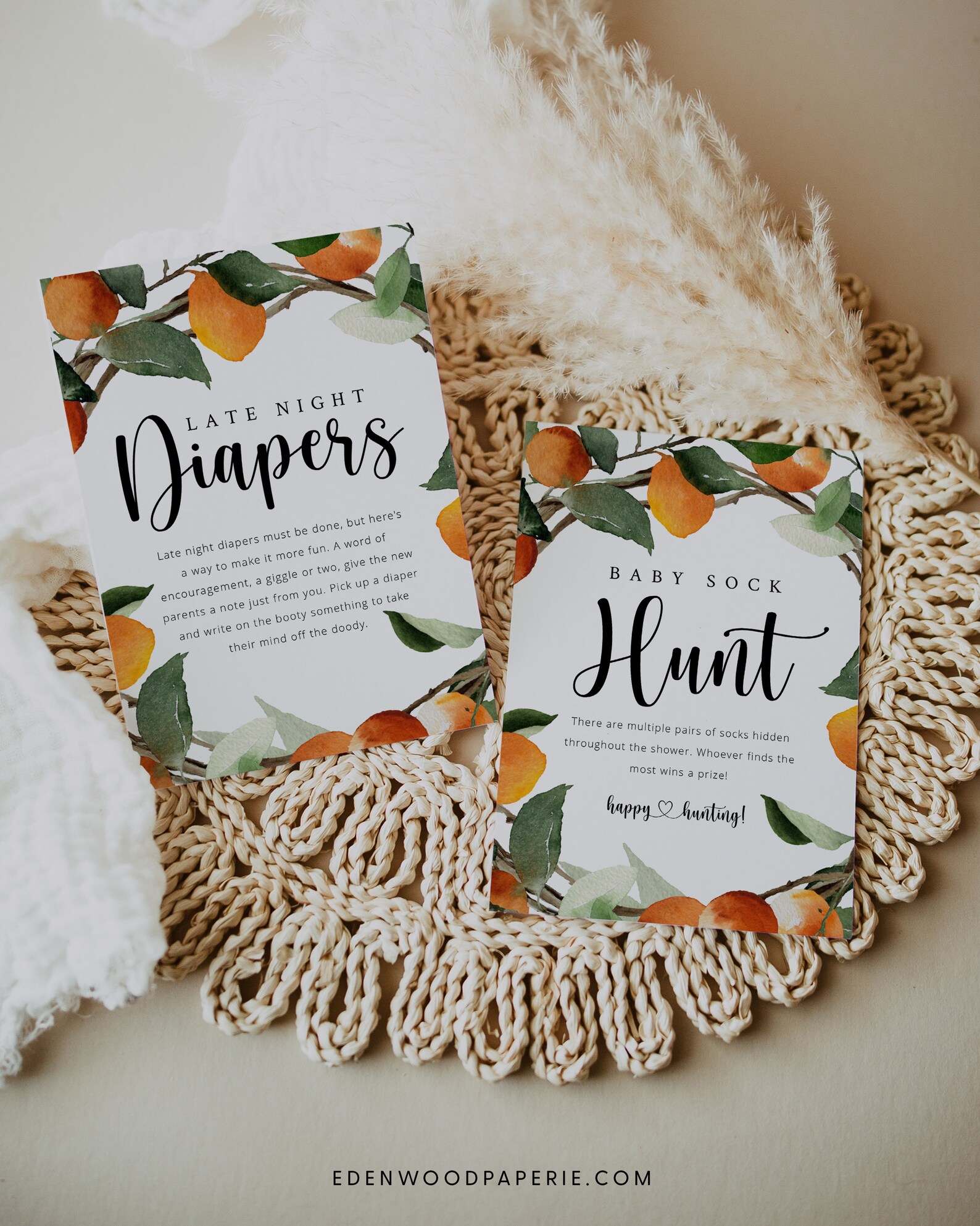 Clementine Cutie Baby Shower Game Bundle Printable Baby Etsy