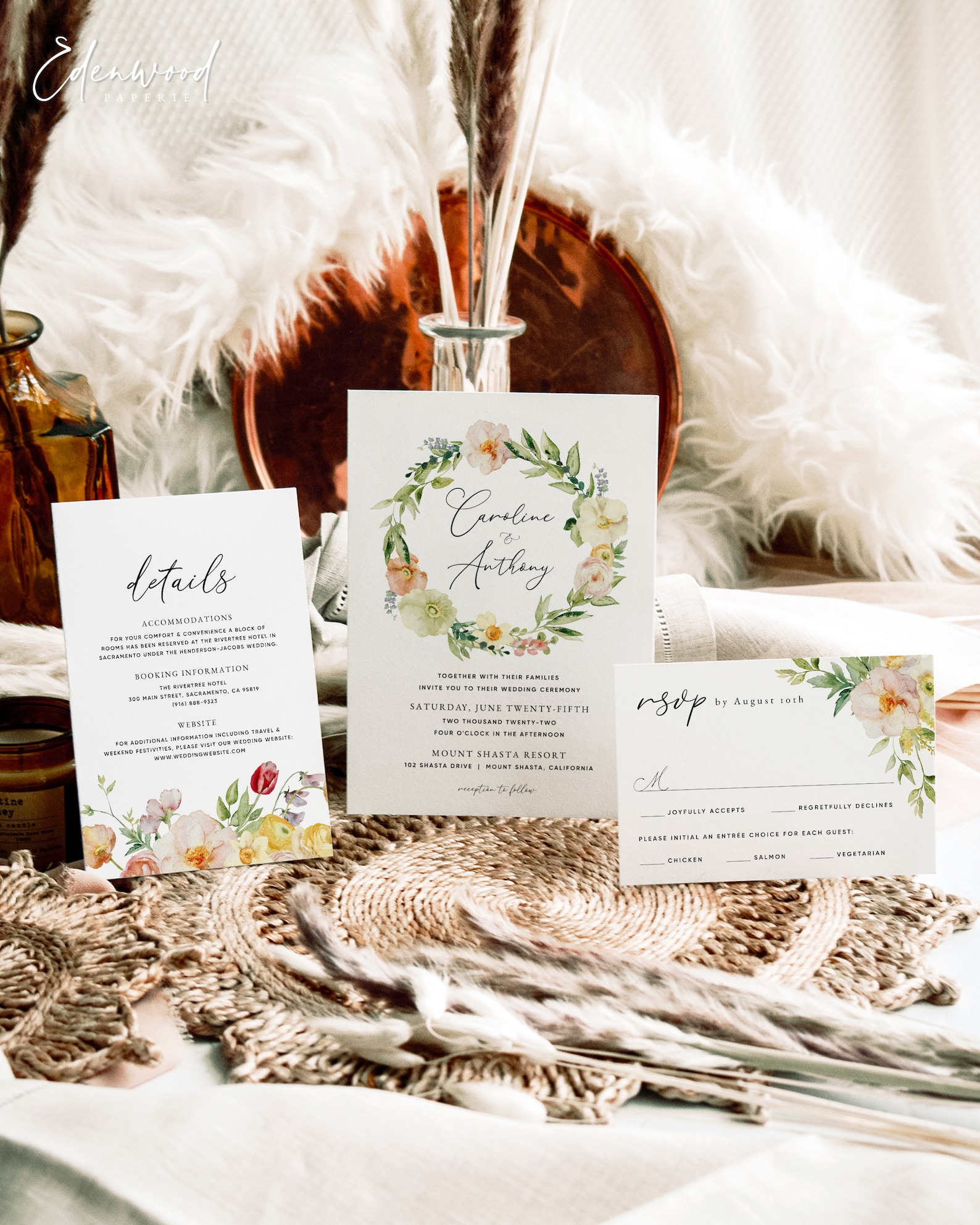 Spring Boho Wedding Invitations: Elevate Your Seasonal Celebration