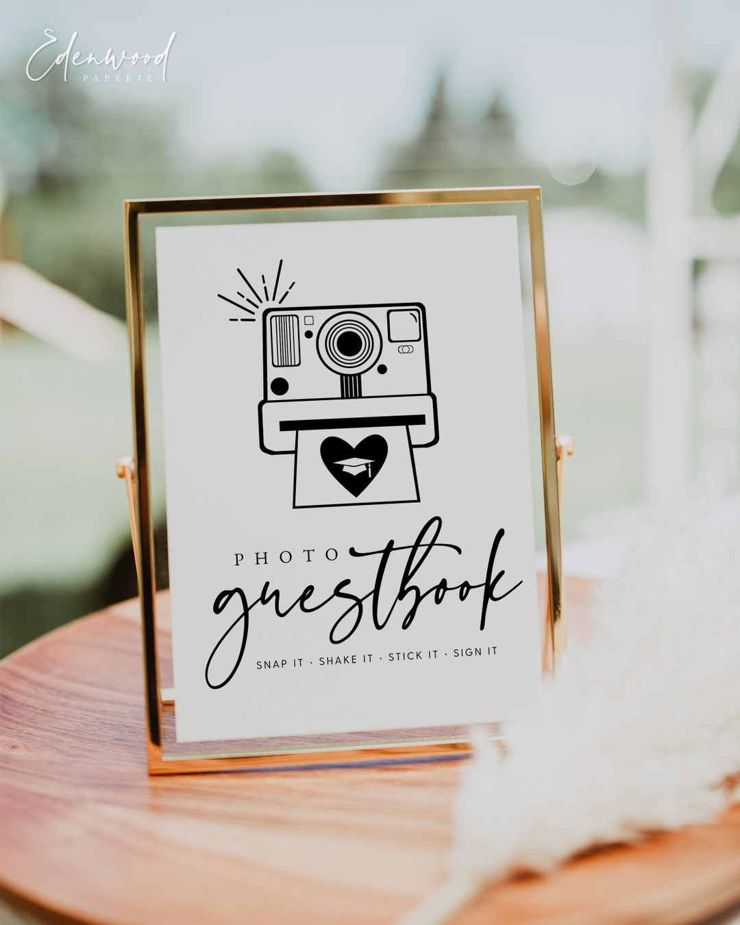 Graduation Photo Guestbook Sign, Printable Graduation Photo Guestbook ...