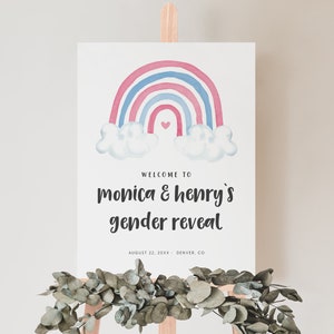 Gender Reveal Welcome Sign, Gender Reveal Party Welcome Sign Template, Baby Shower Welcome Sign, Instant Download, Templett, #GR2