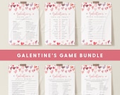 Galentine's Day Game Bundle, Printable Valentine's Day Party Games, Editable Galentine's Day Games, Girls Night Games, Templett, #V21