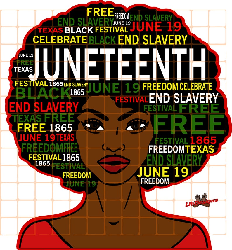 Juneteenth Afro Lady SVG