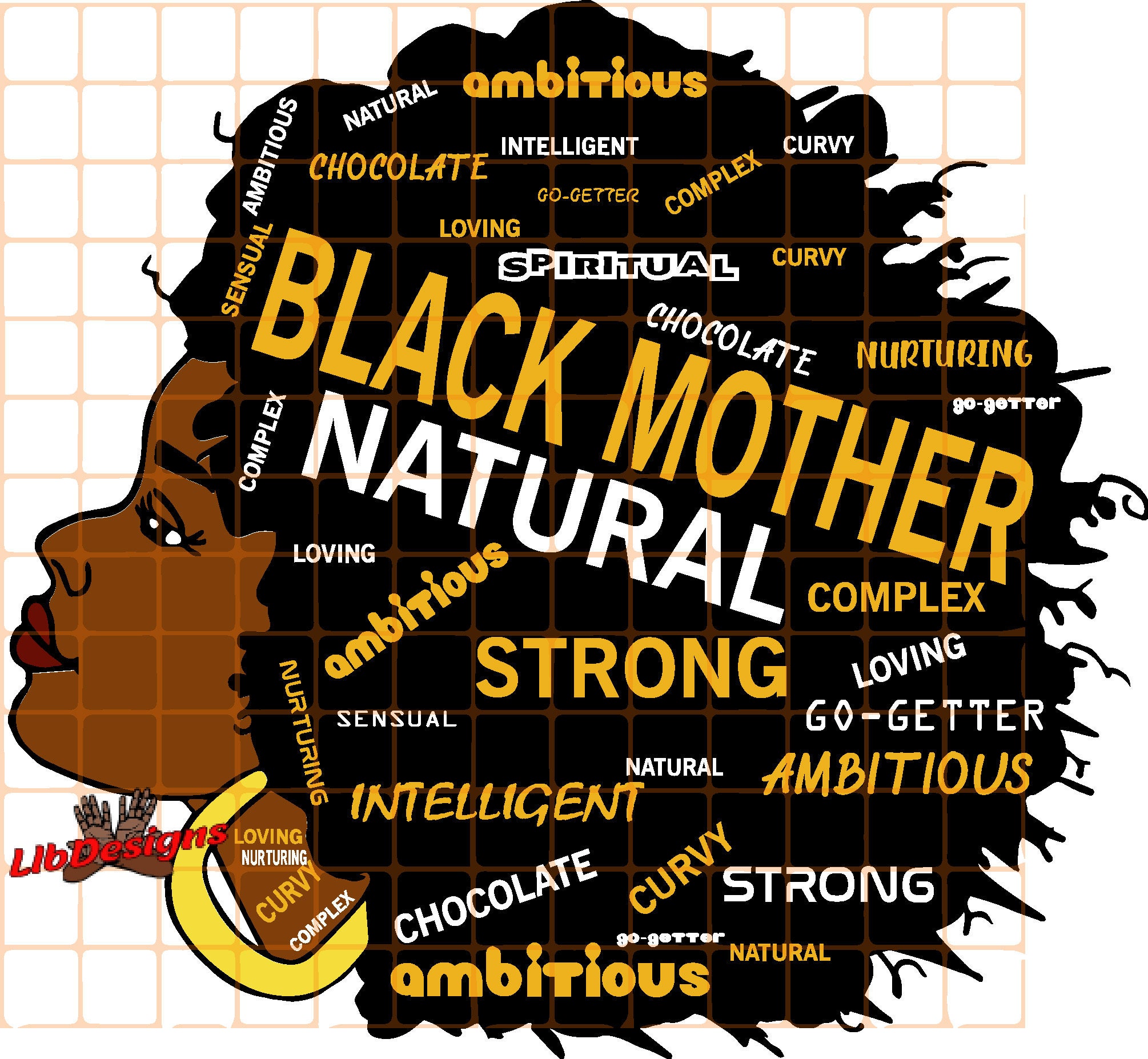 Download Black Mother svg png mother's day african american | Etsy