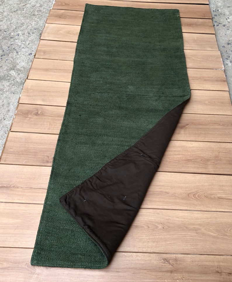Green long linen runner Rug 6'2x2'3 ft hallway hemp Etsy