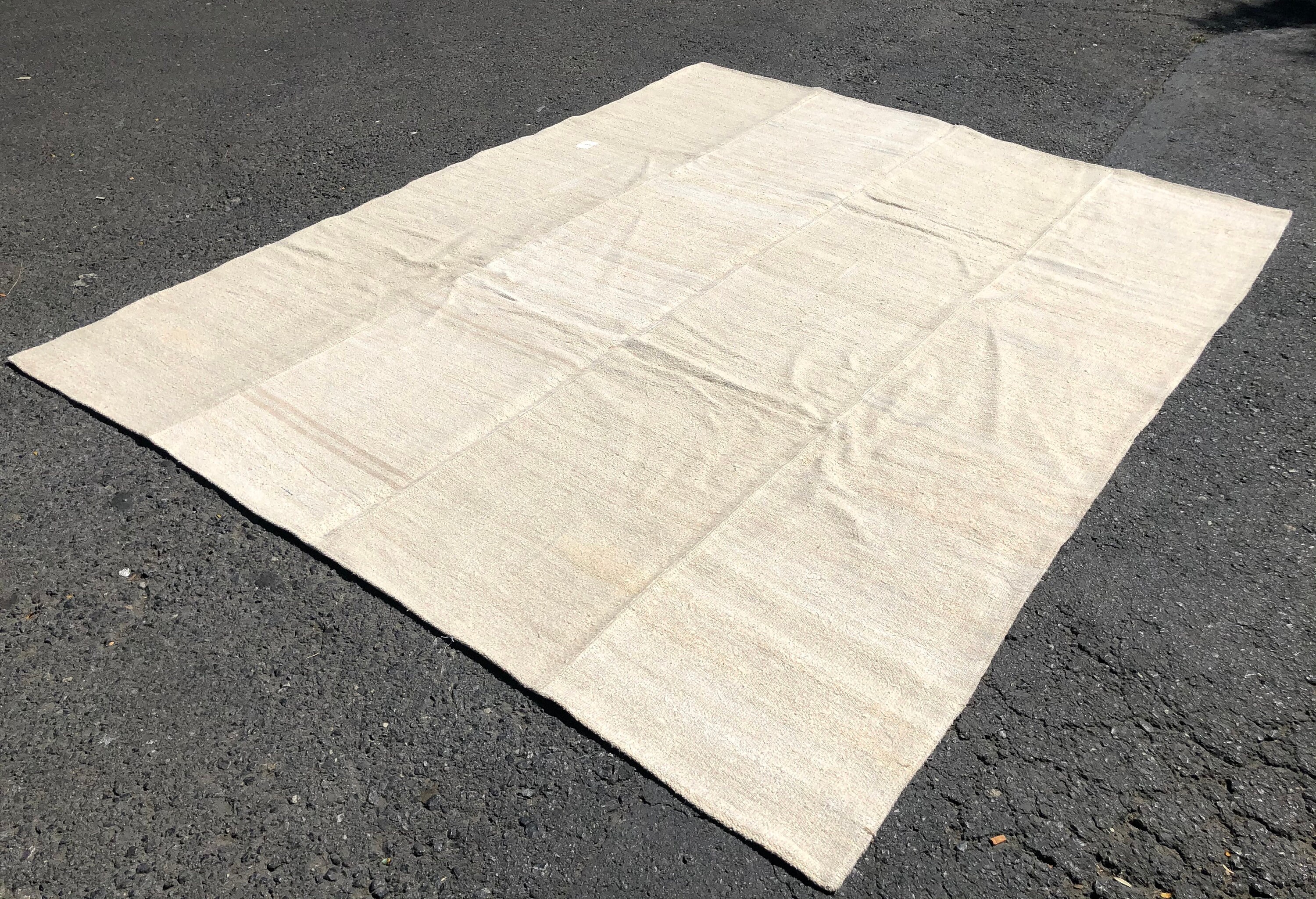 Cream oversized Hemp Rug 9'8x7'7 ft Hemp area rug Etsy