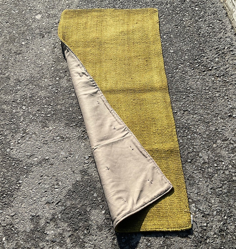 5x2 ft Turkish long runner hallway kilim runner Green Hemp runner Rug Hemp runner handknotted runner rug 163x71 cm Vintage rug