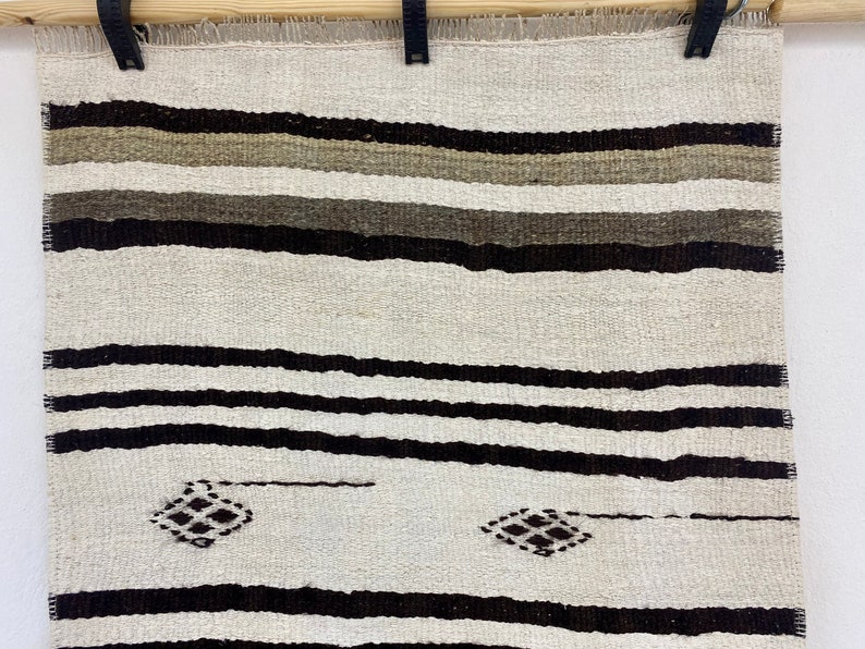 2x8 Runner Rug, 2'2x8'0 ft, Hallway Runner, Turkish Hemp Kilim, Natural Rug, Striped Rug, Handwoven Rug, Hemp Runner, Vintage rug, 243x69 cm image 8