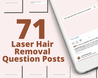 71 Laser Hair Removal Question Instagram Posts | Laser Hair Removal Quotes | Laser Hair Removal Posts| Esthetician Posts