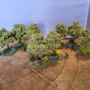 Conjunto de Árvores de Wargaming de 28 mm: Terreno de Mesa para D&D, AoS