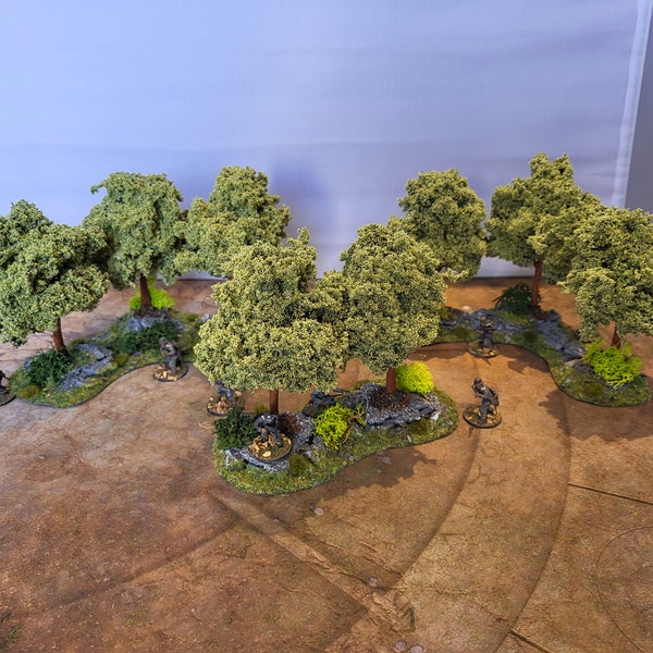 Table top Wargaming 28mm Set of 3 Small Tree’s (Made to Order) for Bolt Action, Dungeons and dragons,  AoS, Fantasy