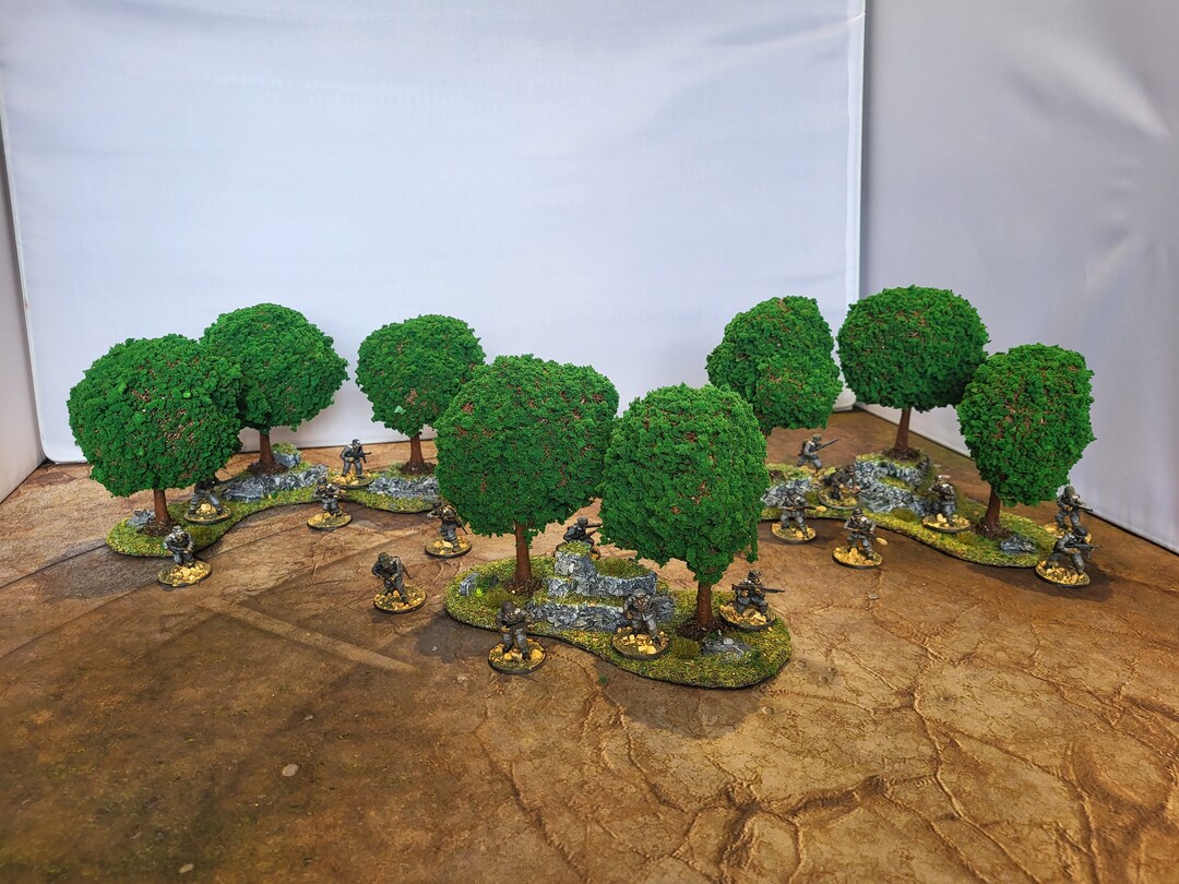 Table Top Wargaming 28mm Set of 3 Small Trees made to Order Etsy
