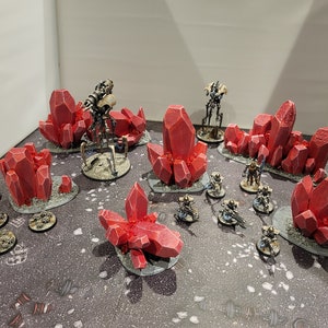 28mm Crystal Rocks Terrain: Tabletop Wargaming Scatter Terrain