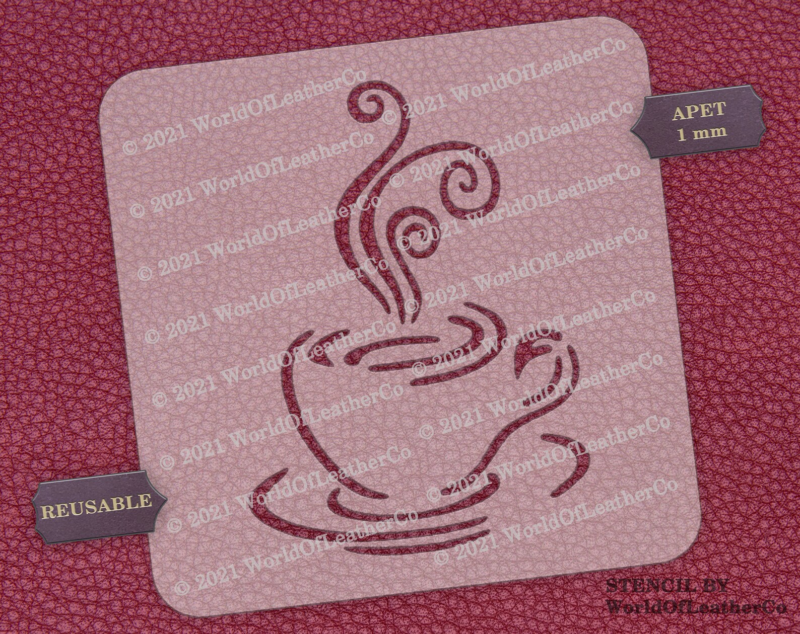 Coffee Cup Stencil Tea Cup Stencil L0247 Etsy