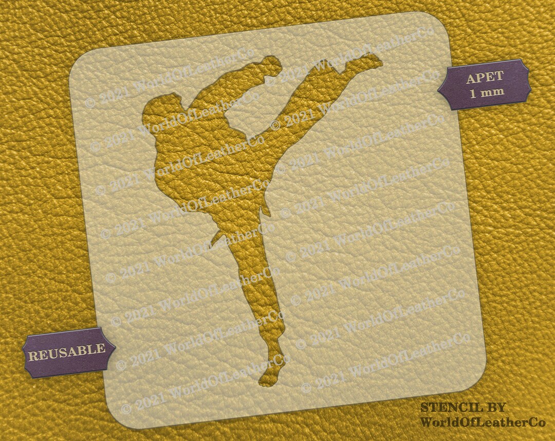 Karate Player Stencil Karate Stencil L0174 - Etsy