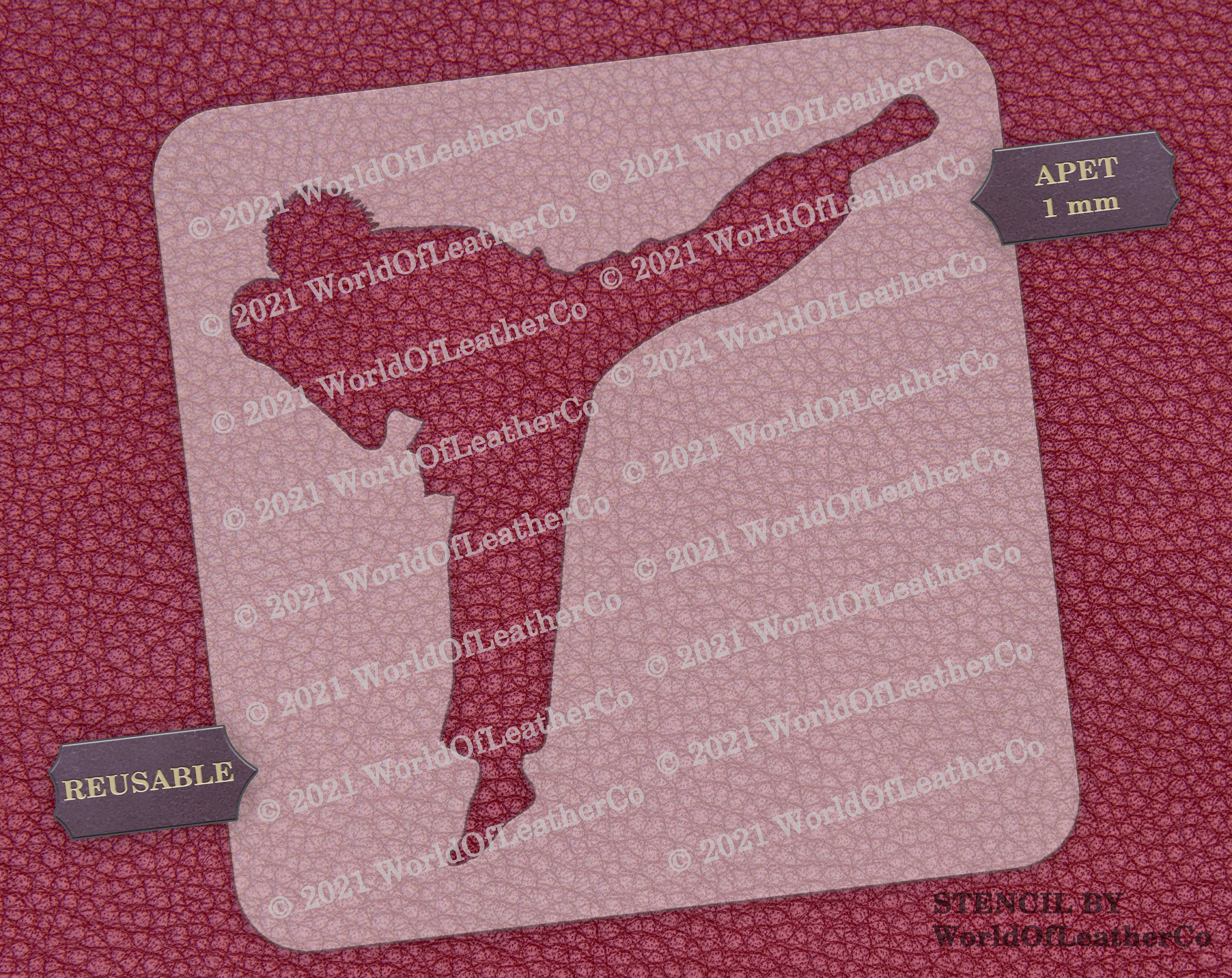 Karate Player Stencil Karate Stencil l0175 | Etsy