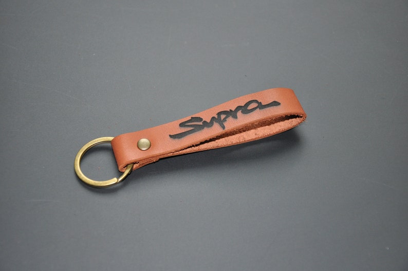 Gift box Personalized keychain Best gift. Leather Supra keychain