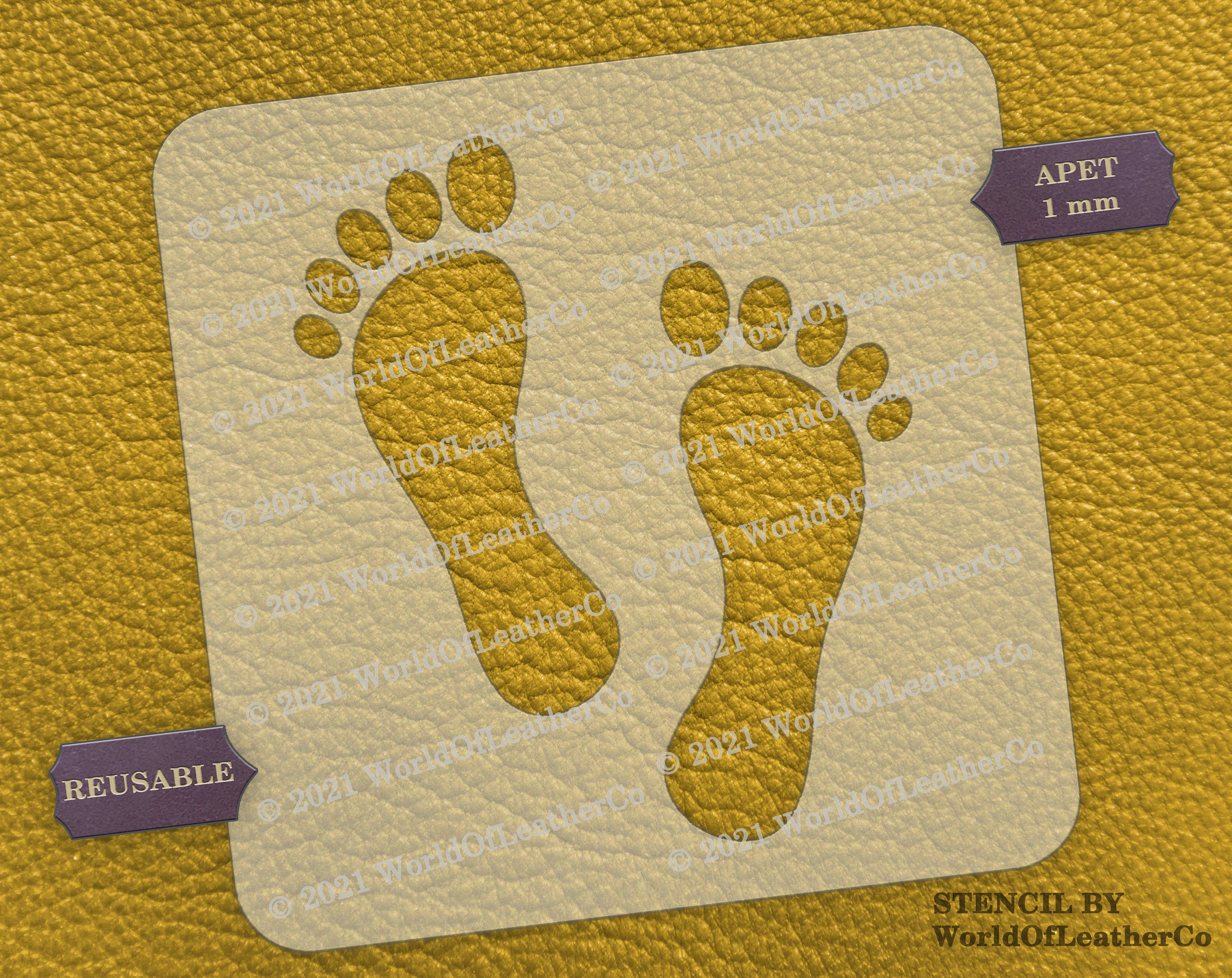 Footprint Stencil l0094 | Etsy