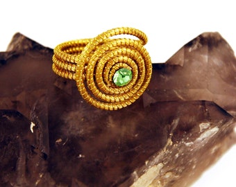 Beautiful gold ring , Eco Friendly Jewelry, Conscious Art, Conscious Jewelry, Organic, Handmade