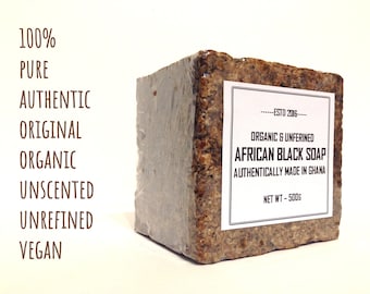 100 % Authentic Organic Raw and Palm Free African Black Soap