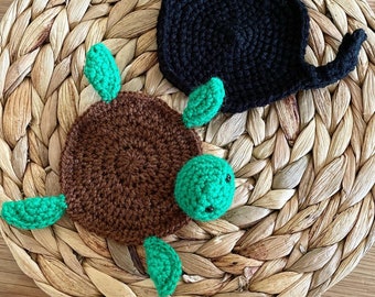 Animal coasters, crochet coasters , crochet animal coasters