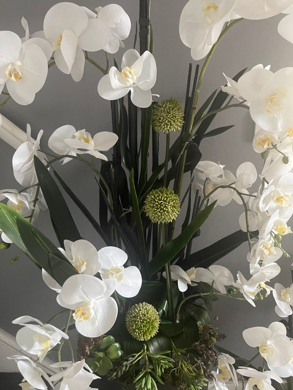 Orchidea artificiale con vaso ceramica, centrotavola sposi, wedding