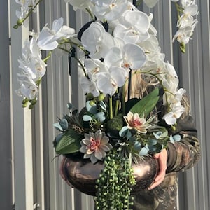 1 Mazzo Phalaenopsis Orchidea Artificiale Per Composizioni Colore A Scelta  42cm Fiori Piante