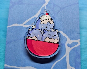 Spheal Ice Cream Acrylic Pin (30mm)