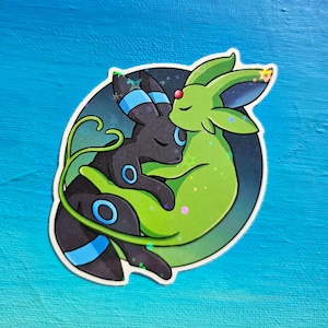 Shiny Cuddling Espeon/Umbreon Sticker