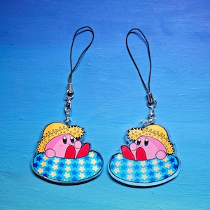 Double-Sided Kirby Summer Star Floatie Charm