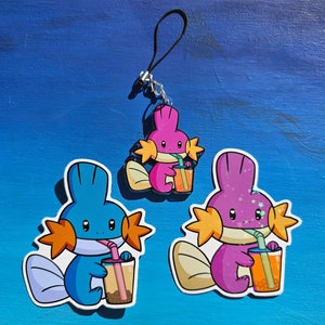 Boba-kip Sticker + Charm Bundle