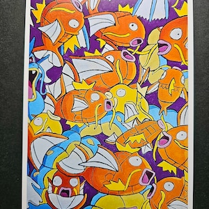 5x7 Giclee Print - Menagerie of Magikarps