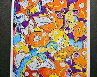 5x7 Giclee Print - Menagerie of Magikarps