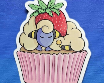 Mareep Sheep Cake Vinyl Sticker (3")