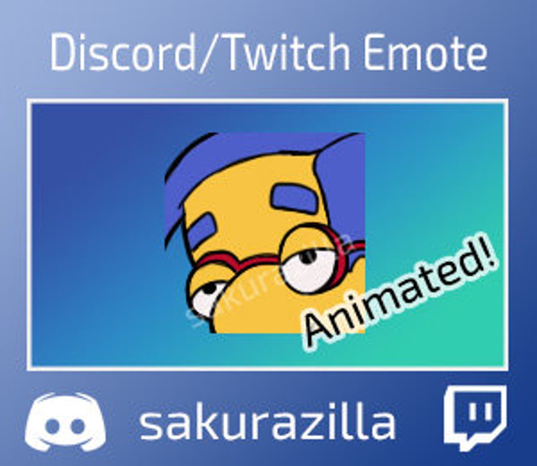 Milhouse Eyebrows Emote animated Version Etsy