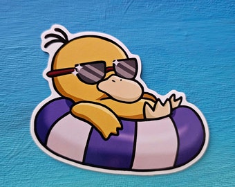 Psyduck Floatie Vinyl Sticker (3")