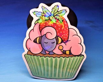 Shiny Mareep Sheep Cake Vinyl Sticker (3")