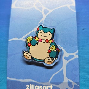 Snorlax + Comfey Pin 30mm