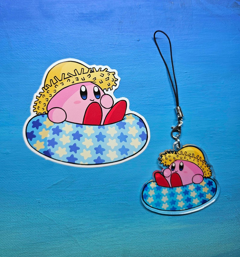 Kirby Summer Star Floatie Sticker Etsy