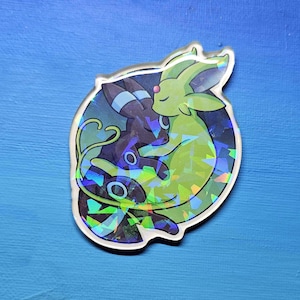 Shiny Espeon + Umbreon Cuddling Magnet