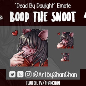 Pig Boop The Snoot Saw Dead By Daylight Twitch Subscriber Amanda Emote Piggy