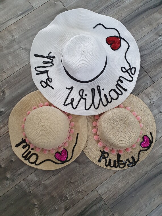 personalised floppy hat