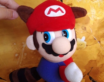 Vintage Super Mario Raccoon Banpresto Nintendo Plush Stuffed Soft Toy