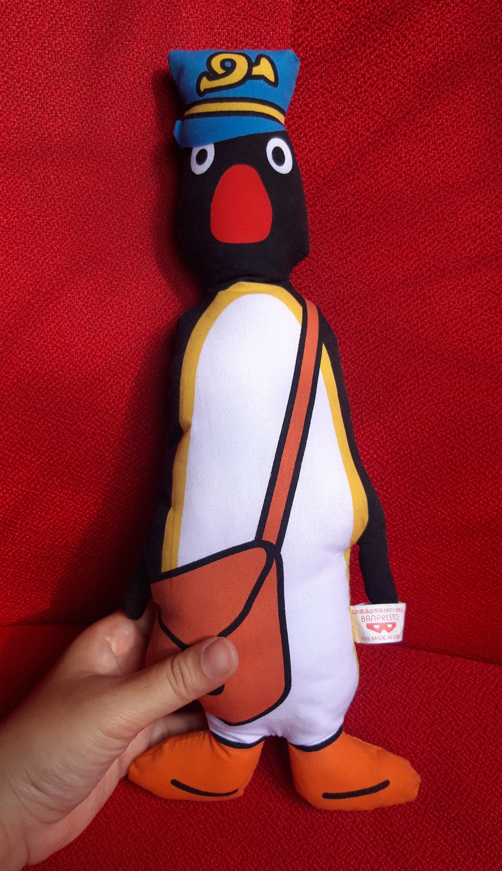 Vintage Pingu Father Postman Banpresto 1995 Plush Stuffed
