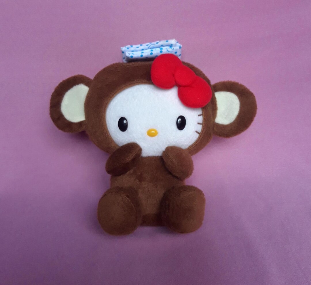 Hello Kitty Monkey Plush Stuffed Doll Soft Toy - Etsy