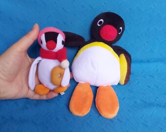Pingu and Pinga Hold Donut Mister Donut Plush Stuffed Doll Soft