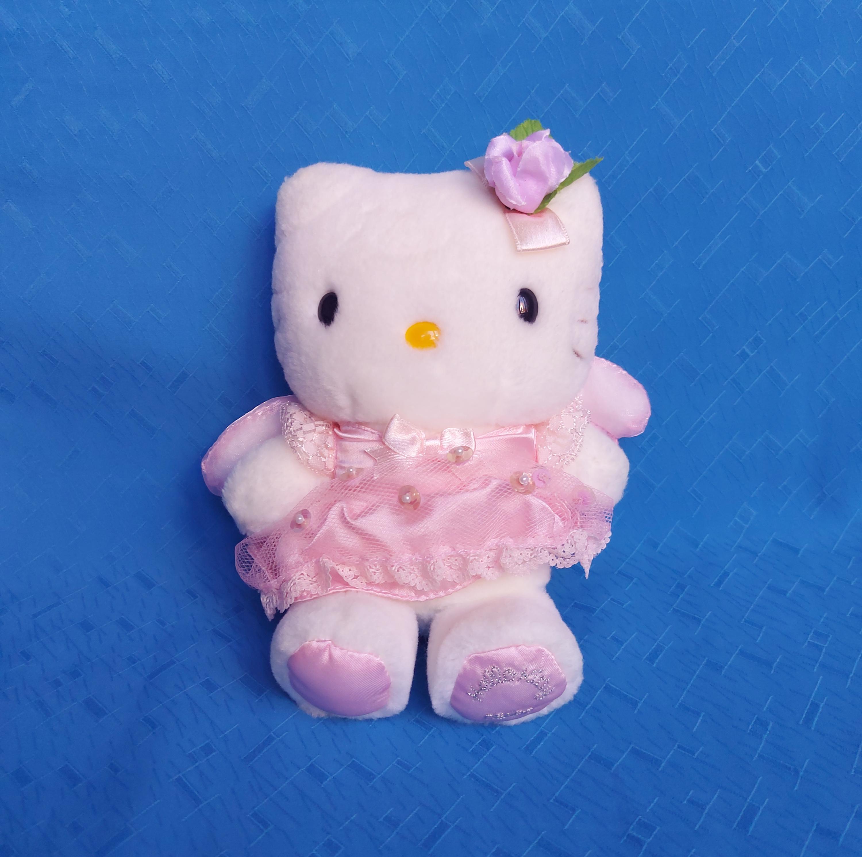 Vintage Hello Kitty Pink Angel With Wings 2001 Plush Stuffed Doll