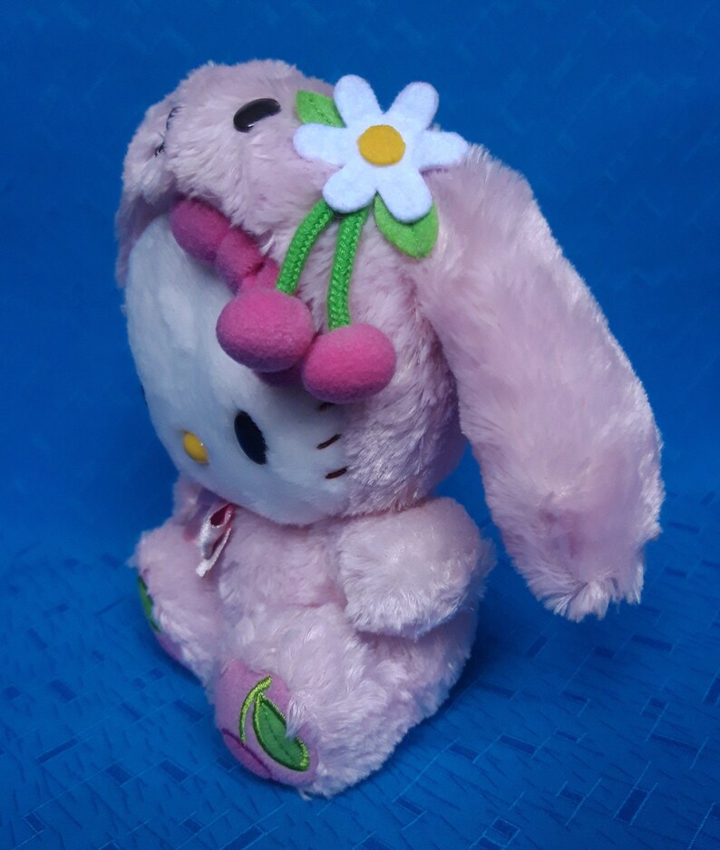 hello kitty pink bunny rabbit cherry plush stuffed doll