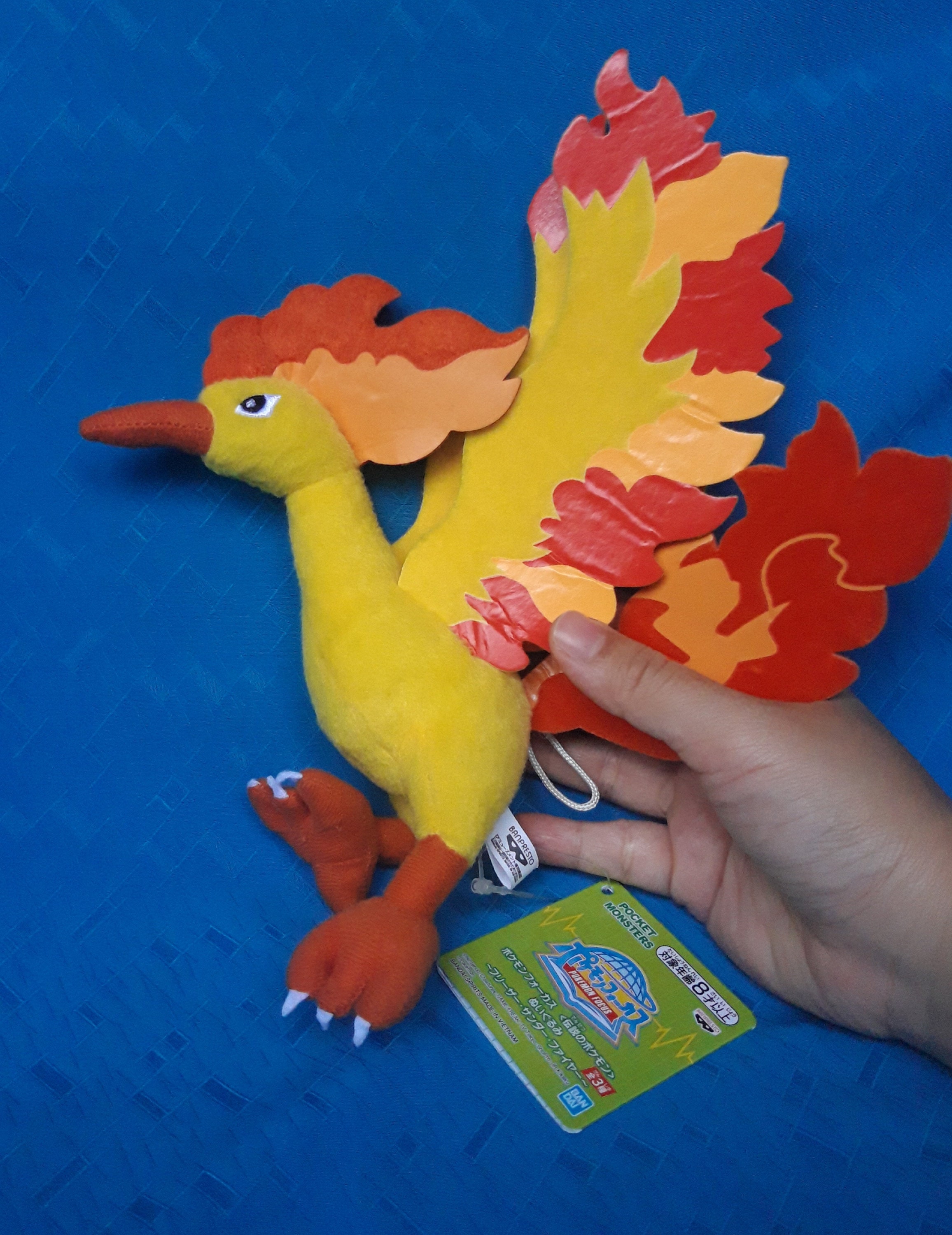 Moltres Plush Pokémon fit, Authentic Japanese Pokémon Plush