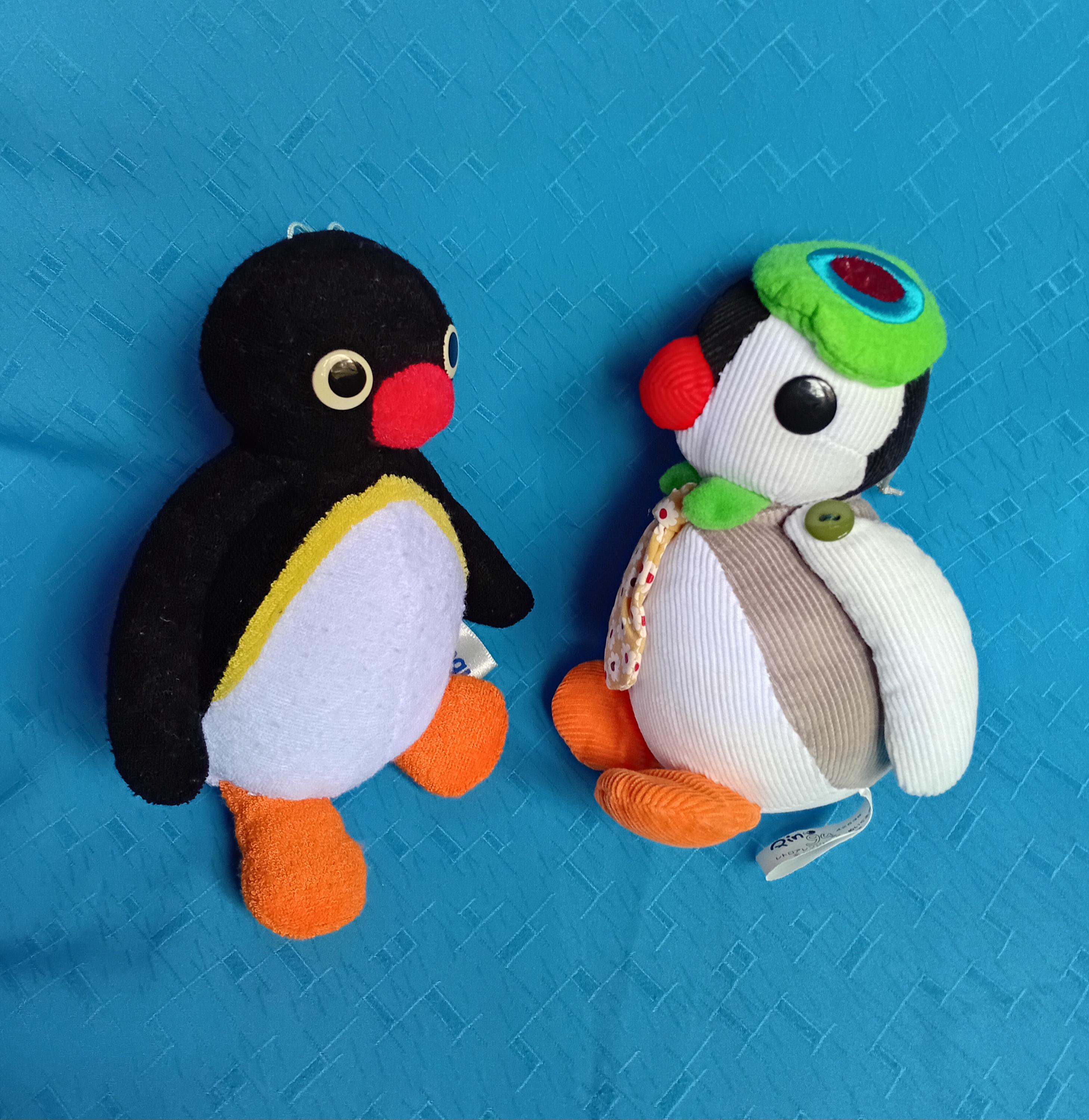 Vintage Pingu and Pinga 2005 Banpresto Plush Stuffed Doll Soft Toy